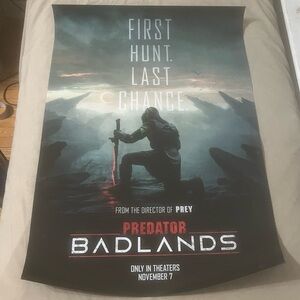Predator Badlands (2025) Original Movie Poster Double-Sided 27x40 Great